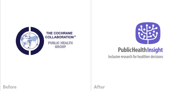 Public Health Insight brand before and after